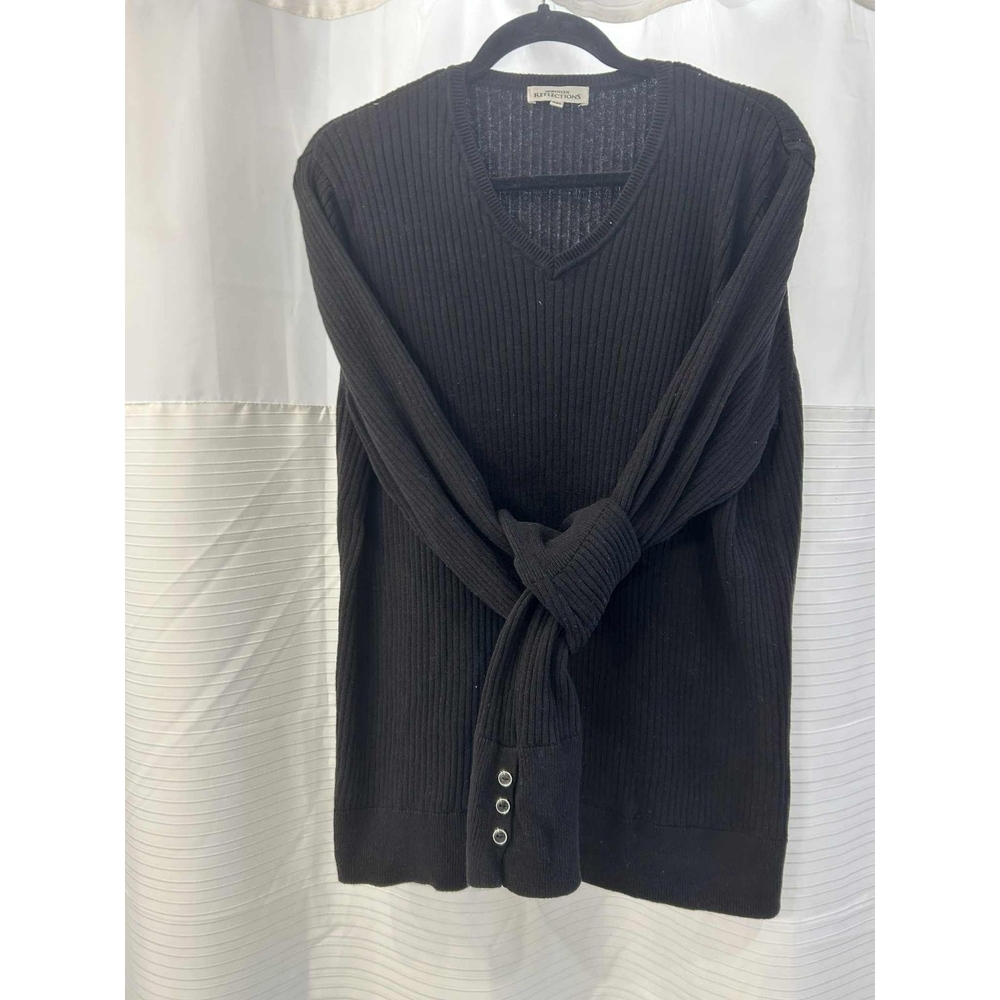 Northern Reflections Charcoal Ribbed Sweater